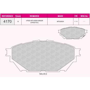 FREN DISK BALATA ON / ARKA UZUN SASE 8'LI MITSUBISHI FUSO CANTER 859 12 EURO5 T