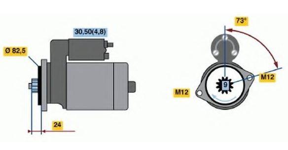 MARS MOTORU (12V 2KW 9 DIS) MERCEDES SPRINTER 0609 CRAFTER 2,5 0616 BJJ BJK BJ