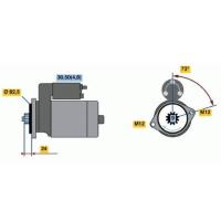 MARS MOTORU (12V 2KW 9 DIS) MERCEDES SPRINTER 0609 CRAFTER 2,5 0616 BJJ BJK BJ