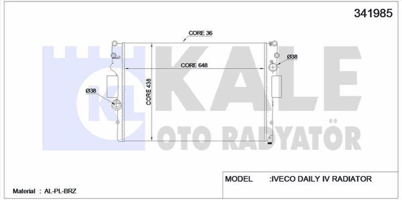 MOTOR SU RADYATOR IVECO DAILY III / IV 35C12V/P-35S12 V-35S12V/P 06 (BRAZING)(M